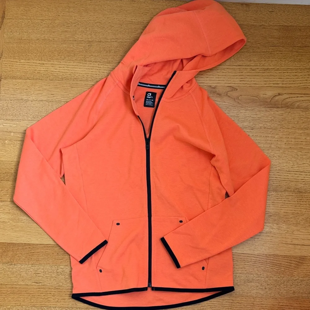 NWT Kids GapFit Hoodie in Neon Orange